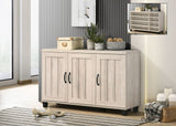 Corby - Oak Finish 3 - Door Shoe Cabinet - Dusty Gray
