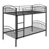 Twin Over Twin Bunk Bed, Divided Into Two Beds - Black