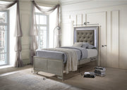 Crown Mark Lyssa Twin Upholstered Panel Bed in Embossed Crocodile Pattern image