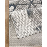 Geometrix - 5'3" X 7'3" Area Rug & Geometric, 3D Effect - Ivory / Gray