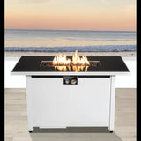 Rectangular Fire Pit With Frame Elegant Design