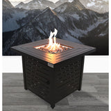 Propane & Gas Fire Pit Table - Black