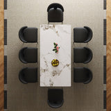 Modern Rectangular Dining Table For 6 With Chairs