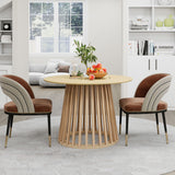 Modern Round Coffee Table With Grille Moldin