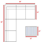 Wicker Sectional Sofa With Cushions And Table