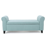 Hayes - Armed Storage Bench With Rolled Arms And Button Tufting