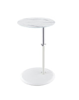 Orbit - 15.5" End Table With Height Adjustable Marble Textured Top