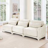 Elegant Sofa With Ergonomic Design And Lumbar Pillows