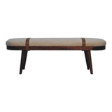 Nordholm Boucle Bench - Walnut