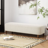 Contemporary Ottoman With Foam Cushion And Durable Upholstery