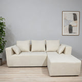 Modular Corner Sofa With Soft Linen Fabric