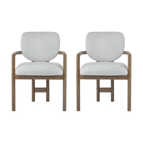 Upholstered Arm Dining Chairs (Set of 2)