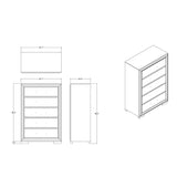 Adelaide - Chest 5 Drawer Storage Unit