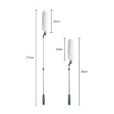 Long Handle Duster With Extension Bar, Home Dust Collector - White