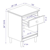 Classic 1 Drawer Nightstand With Cubby