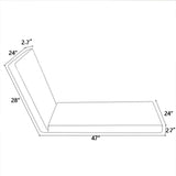 2 Piece Outdoor Chaise Lounge Chair Cushion Set With Pillow, Replacement Patio Seat Cushions - Apple Green