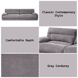 Cadenza - Corduroy Sofa - Gray