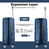 Luggage Set Of 5 Pieces, Expandable Hard Pc Luggage Set With Tsa Lock For Rotating Wheels