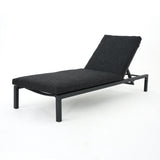 Modern Chaise Lounge With Wate Resistant Fabric Cushions