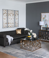 Metal Decorative Wall Art With Frame, Wall Decor For Living Room (Set of 3) - Gold