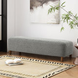 Contemporary Ottoman With Foam Cushion And Durable Upholstery