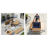 Armless Patio Chair With Cushions