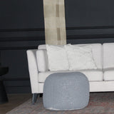 Semi Rounded Pouf, Cable Knitted, Perfect Seating