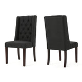 Sophisticated Tufted Dining Chair With High Back Design