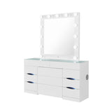 Elisa - Vanity Set With Stool And LED Bulbs