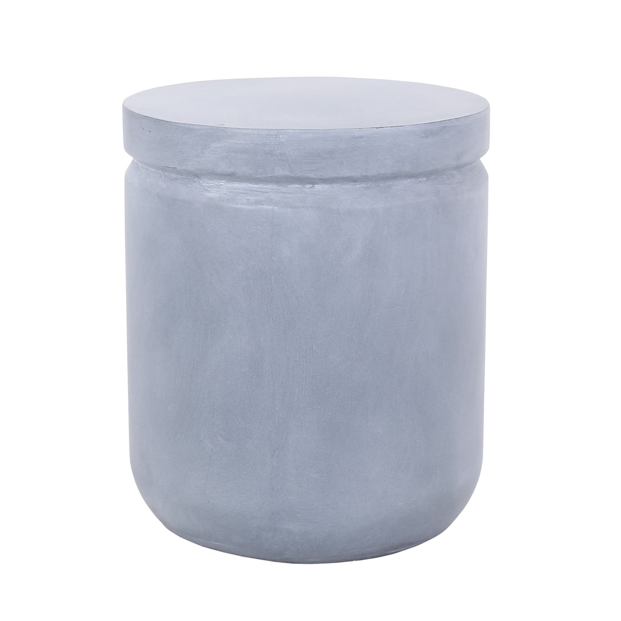Outdoor Concrete End Table - Light Blue