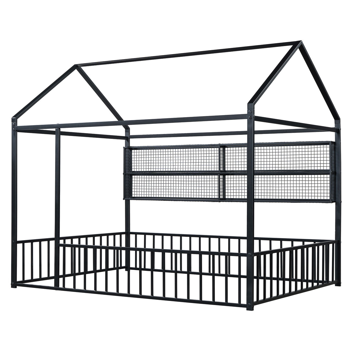 House Frame With Fence And Shelves