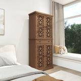 4 Door Cabinet With 1 Drawer, With 4 Adjustable Inner Shelves, Storage Cabinet