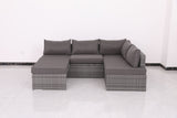 Patio Sofa With Cushions - Gray