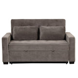 Upholstered Sleeper Bed Sofa With Dual USB Charging, Adjustable Backrest