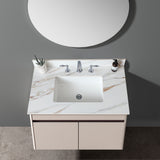 Vanity Top With Undermount Sink And Backsplash, Sintered Stone