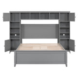Bed With All In One Cabinet And Shelf