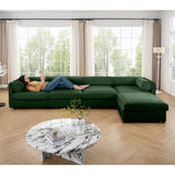 Contemporary Elegant White Chenille Sofa With Storage And Ottoman