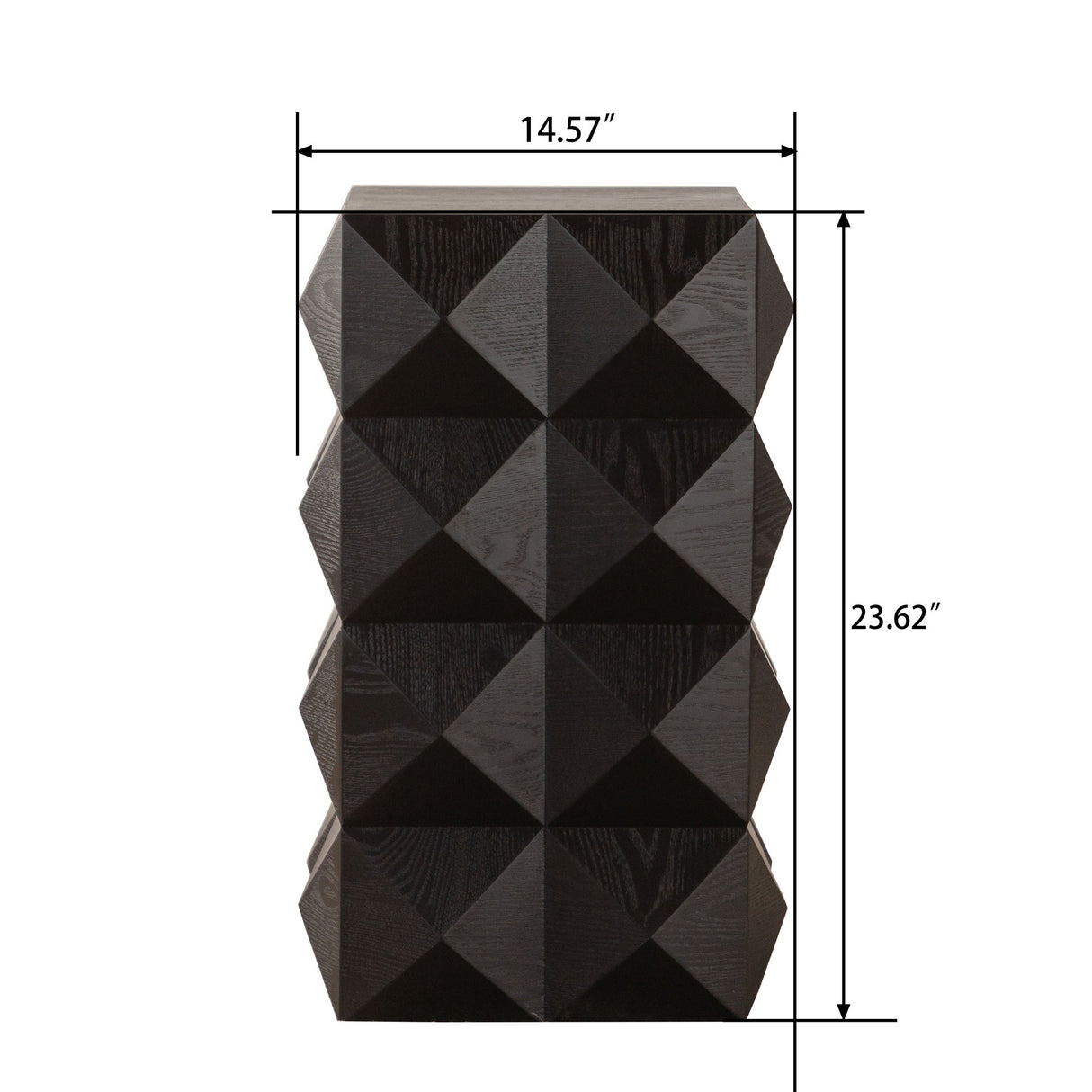 Side Table With 3D Embossed Pattern Design