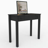 Vanity Table With LED Lights, Flip-Top Mirror And 2 Drawers, Jewelry Storage