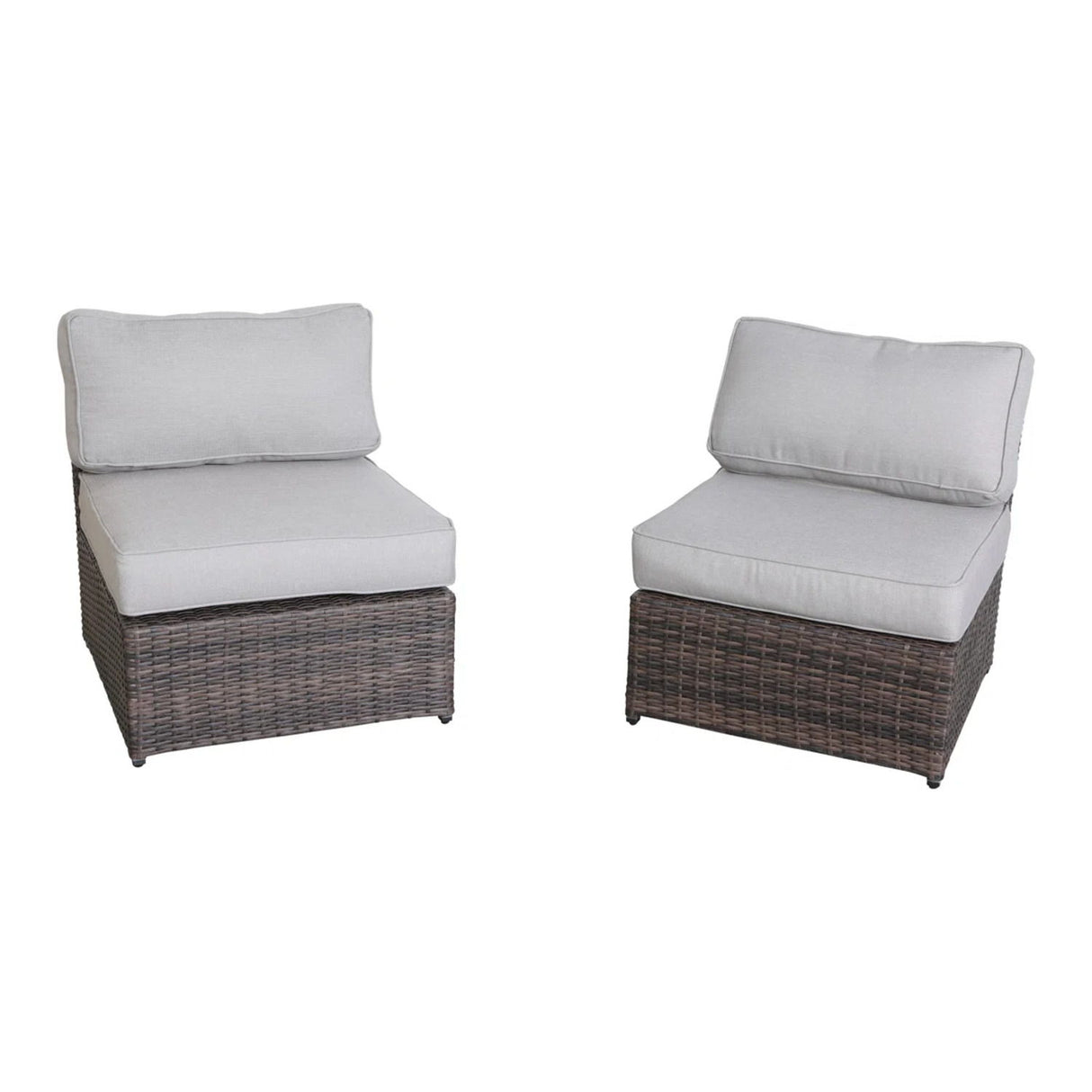 Comfortable Modern Patio Rattan Sectional Set With Cushions