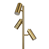 Lumina - Floor Lamp With Rotary Switch Triple Spots Cone Base - Gold