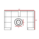 Patio Seating Group With Cushions And Fire Pit - Espresso