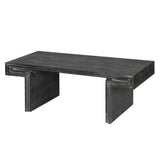 American Vintage Industrial Coffee Table, Double Tier Design