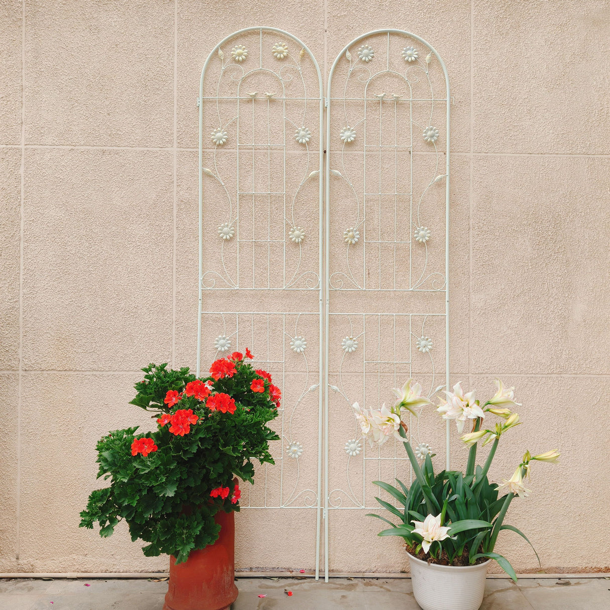 Metal Garden Trellis Rustproof Trellis For Climbing Plant Outdoor Flower Support