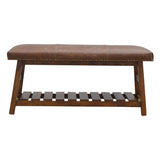 Buffalo - Hide Hallway Bench - Brown