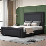 Upholstered Bed With Slats Support, No Box Spring Needed