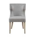 Upholstered Wingback Dining Chair - Light Gray