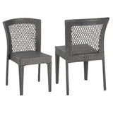 Farley - Stacking Sidechair (Set of 2) With Open Backrests - Gray