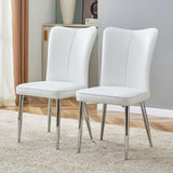 Modern Minimalist Dining Chairs With Metal Legs