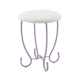 Priya II - Synthetic Leather Vanity Set - White / Purple